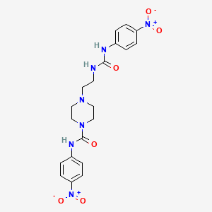 n-(4-Nitrophenyl)-4-(2-{[(4-nitrophenyl)carbamoyl]amino}ethyl)piperazine-1-carboxamide