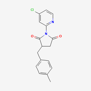 1-(4-Chloropyridin-2-yl)-3-[(4-methylphenyl)methyl]pyrrolidine-2,5-dione