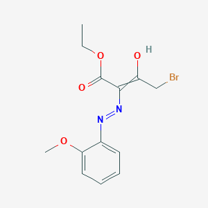 molecular formula C13H15BrN2O4 B1415825 Ethyl 4-bromo-2-[2-(2-methoxyphenyl)hydrazin-1-ylidene]-3-oxobutanoate CAS No. 24129-26-8