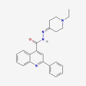 N'-(1-ethylpiperidin-4-ylidene)-2-phenylquinoline-4-carbohydrazide