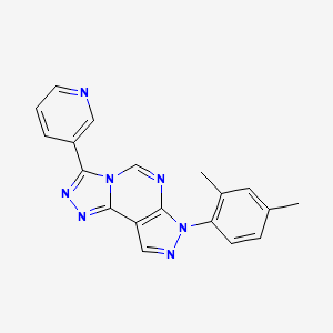 10-(2,4-Dimethylphenyl)-5-pyridin-3-yl-3,4,6,8,10,11-hexazatricyclo[7.3.0.02,6]dodeca-1(9),2,4,7,11-pentaene