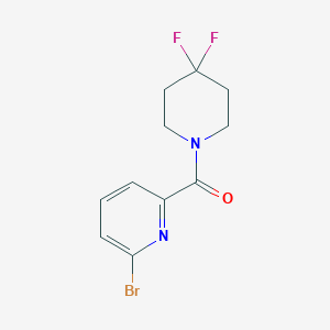 molecular formula C11H11BrF2N2O B1415831 （6-溴吡啶-2-基）-（4,4-二氟哌啶-1-基）-甲酮 CAS No. 1998425-78-7