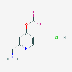 molecular formula C7H9ClF2N2O B1415834 (4-(Difluoromethoxy)pyridin-2-yl)methanamine hydrochloride CAS No. 2231673-75-7