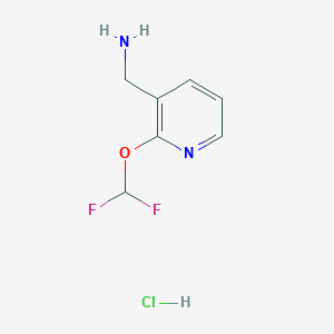 molecular formula C7H9ClF2N2O B1415835 (2-(二氟甲氧基)吡啶-3-基)甲胺盐酸盐 CAS No. 2231672-97-0