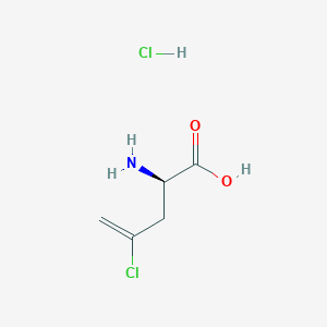 molecular formula C5H9Cl2NO2 B1415837 (2R)-2-amino-4-chloropent-4-enoic acid hydrochloride CAS No. 2059915-06-7