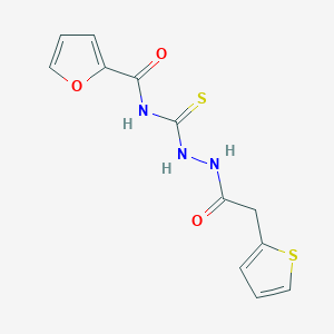 N-[[(2-thiophen-2-ylacetyl)amino]carbamothioyl]furan-2-carboxamide