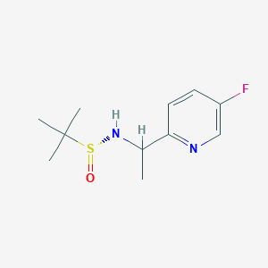 molecular formula C11H17FN2OS B1415841 (R)-N-[1-(5-Fluoropyridin-2-yl)ethyl]-2-methylpropane-2-sulfinamide CAS No. 1951445-13-8