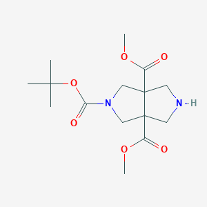 molecular formula C15H24N2O6 B1415844 2-(tert-Butyl) 3a,6a-dimethyl dihydropyrrolo[3,4-c]pyrrole-2,3a,6a(1H,3H,4H)-tricarboxylate CAS No. 1823864-72-7