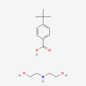 molecular formula C15H25NO4 B14158480 Diethanolamine, p-tert-butylbenzoate salt CAS No. 90218-88-5