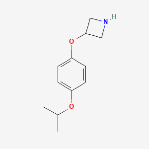 molecular formula C12H17NO2 B1415849 3-(4-Isopropoxyphenoxy)-azetidine CAS No. 2228819-25-6