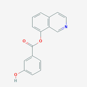 molecular formula C16H11NO3 B1415851 Isoquinolin-8-yl 3-hydroxybenzoate CAS No. 2231672-95-8