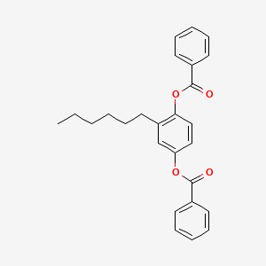 2-Hexylbenzene-1,4-diyl dibenzoate