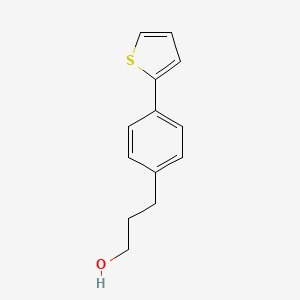 molecular formula C13H14OS B1415856 3-(4-Thiophen-2-yl-phenyl)-propan-1-ol CAS No. 1000572-36-0