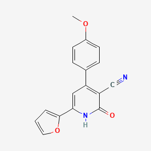 6-(furan-2-yl)-4-(4-methoxyphenyl)-2-oxo-1H-pyridine-3-carbonitrile