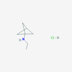 molecular formula C7H14ClN B1415858 N-ethylbicyclo[1.1.1]pentan-1-amine hydrochloride CAS No. 2187435-35-2