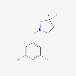 molecular formula C11H11BrF3N B1415859 1-(3-Bromo-5-fluorobenzyl)-3,3-difluoropyrrolidine CAS No. 1994538-79-2