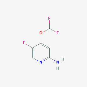 molecular formula C6H5F3N2O B1415861 4-(Difluoromethoxy)-5-fluoropyridin-2-amine CAS No. 2231676-95-0