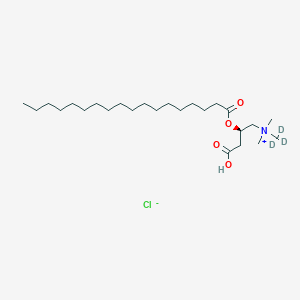 molecular formula C25H50ClNO4 B1415862 (R)-3-羧基-N,N-二甲基-N-(甲基-d3)-2-(硬脂酰氧基)丙-1-铵，单氯化物 CAS No. 2245711-27-5