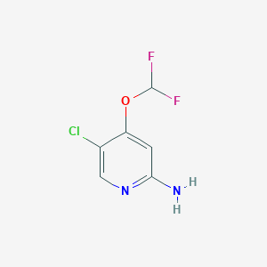 molecular formula C6H5ClF2N2O B1415865 5-Chloro-4-(difluoromethoxy)pyridin-2-amine CAS No. 2231672-98-1