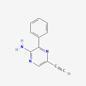 molecular formula C12H9N3 B1415866 5-Ethynyl-3-phenylpyrazin-2-amine CAS No. 2227272-78-6