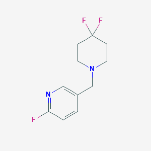 molecular formula C11H13F3N2 B1415869 5-[(4,4-Difluoropiperidin-1-yl)methyl]-2-fluoropyridine CAS No. 2138091-83-3