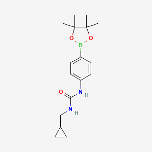 3-(Cyclopropylmethyl)-1-[4-(tetramethyl-1,3,2-dioxaborolan-2-yl)phenyl]urea