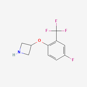 molecular formula C10H9F4NO B1415873 3-[4-氟-2-(三氟甲基)苯氧基]氮杂环丁烷 CAS No. 2228296-90-8