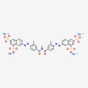 Tetrasodium;7-[[4-[[4-[(6,8-disulfonatonaphthalen-2-yl)diazenyl]-3-methylbenzoyl]carbamoyl]-2-methylphenyl]diazenyl]naphthalene-1,3-disulfonate