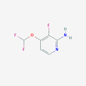 molecular formula C6H5F3N2O B1415877 4-(Difluoromethoxy)-3-fluoropyridin-2-amine CAS No. 2231674-72-7