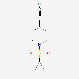 molecular formula C10H15NO2S B1415879 1-(环丙烷磺酰基)-4-乙炔基哌啶 CAS No. 2009560-54-5