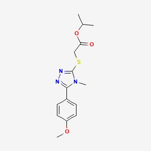 Propan-2-yl 2-[[5-(4-methoxyphenyl)-4-methyl-1,2,4-triazol-3-yl]sulfanyl]acetate