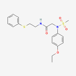 N~2~-(4-ethoxyphenyl)-N~2~-(methylsulfonyl)-N-[2-(phenylsulfanyl)ethyl]glycinamide