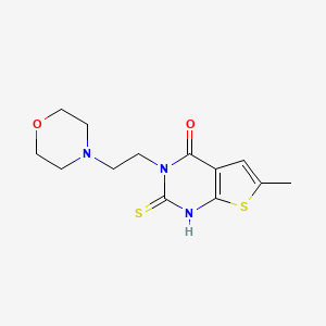 6-methyl-3-[2-(morpholin-4-yl)ethyl]-2-sulfanylthieno[2,3-d]pyrimidin-4(3H)-one