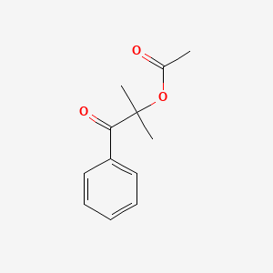 molecular formula C12H14O3 B14158885 1-Propanone, 2-(acetyloxy)-2-methyl-1-phenyl- CAS No. 7476-41-7