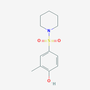 molecular formula C12H17NO3S B1415889 2-Methyl-4-(piperidine-1-sulfonyl)-phenol CAS No. 1394919-39-1