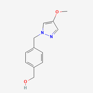 molecular formula C12H14N2O2 B1415890 [4-(4-Methoxypyrazol-1-ylmethyl)-phenyl]-methanol CAS No. 1879816-70-2