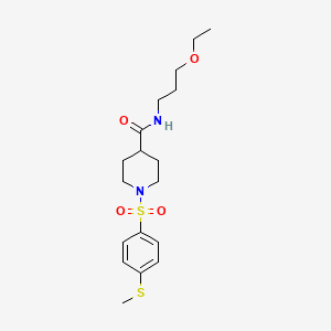 N-(3-ethoxypropyl)-1-{[4-(methylsulfanyl)phenyl]sulfonyl}piperidine-4-carboxamide