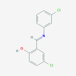 4-chloro-2-{(E)-[(3-chlorophenyl)imino]methyl}phenol