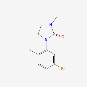 molecular formula C11H13BrN2O B1415896 1-(5-Bromo-2-methylphenyl)-3-methylimidazolidin-2-one CAS No. 2159189-84-9