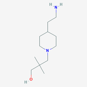 molecular formula C12H26N2O B1415898 3-[4-(2-Aminoethyl)piperidin-1-yl]-2,2-dimethylpropan-1-ol CAS No. 1824134-42-0