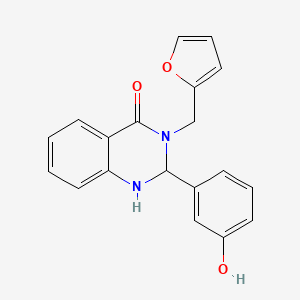 3-[(Furan-2-yl)methyl]-2-(3-hydroxyphenyl)-2,3-dihydroquinazolin-4(1H)-one