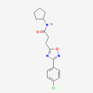 3-[3-(4-chlorophenyl)-1,2,4-oxadiazol-5-yl]-N-cyclopentylpropanamide