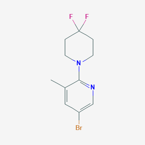 molecular formula C11H13BrF2N2 B1415912 5'-溴-4,4-二氟-3'-甲基-3,4,5,6-四氢-2H-[1,2']联吡啶 CAS No. 2026536-59-2