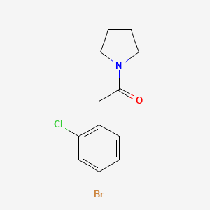 molecular formula C12H13BrClNO B1415913 2-(4-Bromo-2-chlorophenyl)-1-pyrrolidin-1-yl-ethanone CAS No. 1639847-23-6