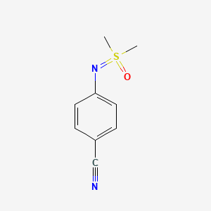 4-{[Dimethyl(oxo)-lambda~6~-sulfanylidene]amino}benzonitrile