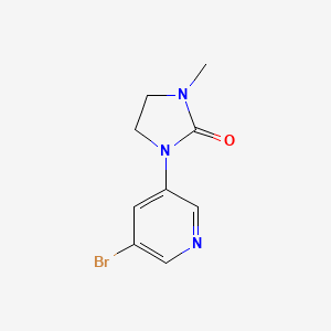 molecular formula C9H10BrN3O B1415915 1-(5-Bromopyridin-3-yl)-3-methylimidazolidin-2-one CAS No. 2153184-49-5