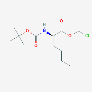 molecular formula C12H22ClNO4 B1415916 (R)-氯甲基 2-((叔丁氧羰基)氨基)己酸酯 CAS No. 2137025-33-1