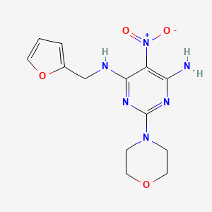 N~4~-[(Furan-2-yl)methyl]-2-(morpholin-4-yl)-5-nitropyrimidine-4,6-diamine