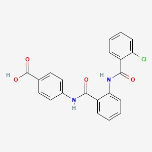 molecular formula C21H15ClN2O4 B14159169 4-{[(2-{[(2-Chlorophenyl)carbonyl]amino}phenyl)carbonyl]amino}benzoic acid CAS No. 6033-73-4