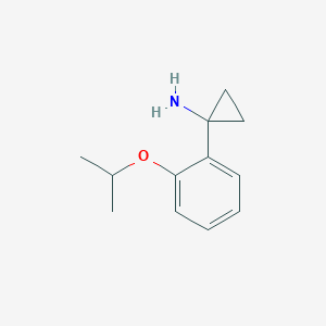 molecular formula C12H17NO B1415918 1-[2-(Propan-2-yloxy)phenyl]cyclopropan-1-amine CAS No. 1704089-35-9